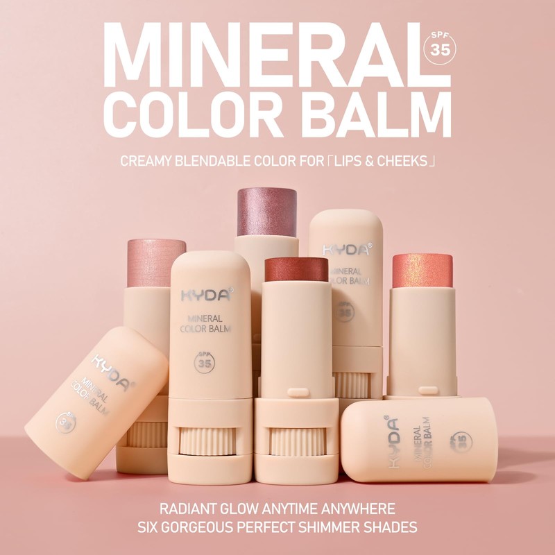 KYDA Mineral Color Balm, SPF 35, Creamy Blendable Color for