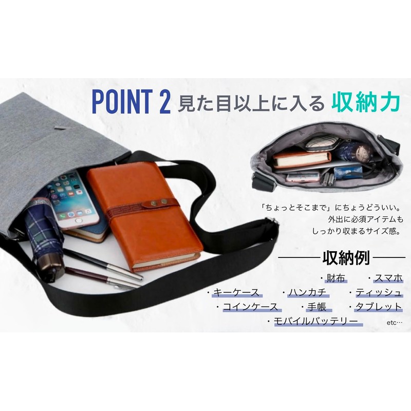 Surmonter Sacoche Thin, Men's, Women's, Canvas, Small, Lightweight, Cross-body Hanging,
