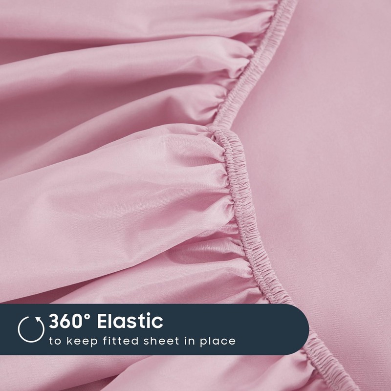 Wake In Cloud - Queen Fitted Sheet Set, 1000TC Ultra