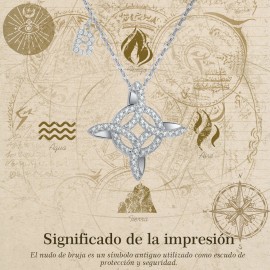Joyeria Mujer Collare De Plata 925 Collares Nudo De Bruja