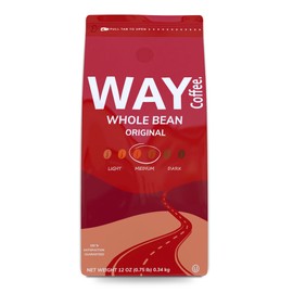 WAY Coffee Medium Roast Whole Bean Coffee - The Original (12 Oz)