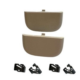 2 pcs Beige Tan Sun Visor Clips for Ford Edge 2013-2024 for Ford Fusion for Lincoln MKZ 2013 2014 2015 2016 DS7Z-54672A40-AF, DS7Z-4273-AA with 4pcs Black Clips
