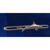 Shark Tie Clip Made in Germany Shiny Silver + Gift