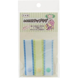 Uniname Name Snap Tag, Width 0.7 inch (18 mm) x Length 5.5 inches (140 mm), Border, 100% Cotton, 3-Color Set, AJUN-15