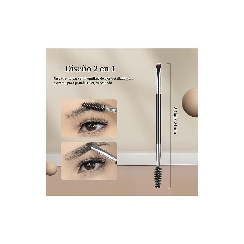 Cepillos de Cejas y Pestañas, 3 Piezas - Cepillo de