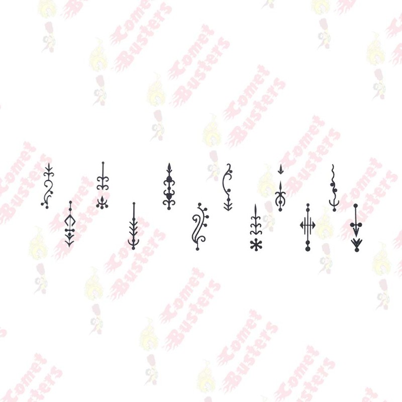 Comet Busters Beautiful Fancy Black Bindis