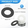 MECCANIXITY Nylon Flat Washers, M24 x 24mm ID x 45mm
