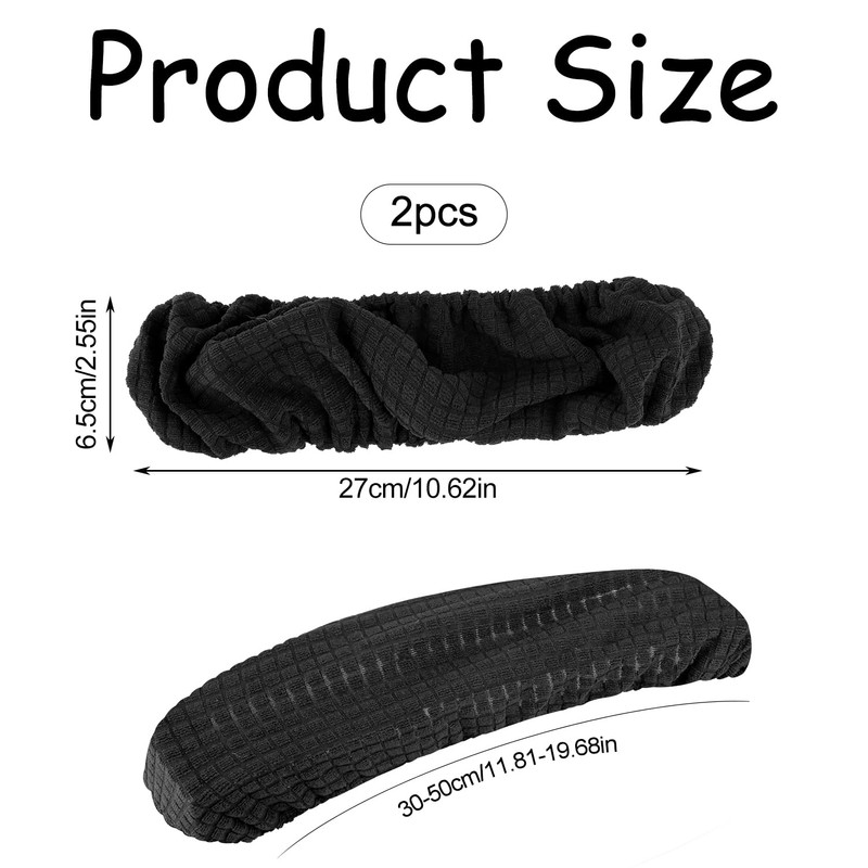 Bojueshaw 2pcs Office Chair Arm Cover,Stretchable Polyester Office Chair Protector