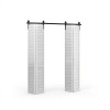 Bi Folding Sliding Barn Door Hardware Kit 60 In Black