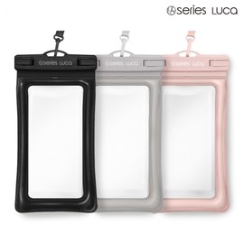 Luka Universal One-Touch Tube Waterproof Phone Pouch Gray with Strap 2ea