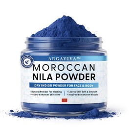 Moroccan Nila Powder – Natural Blue Clay Mask for Face, Body & Hair – Exfoliates for Glowing, Even-Toned Skin – Plant-Based & Traditional Hammam Skincare for All Skin Types