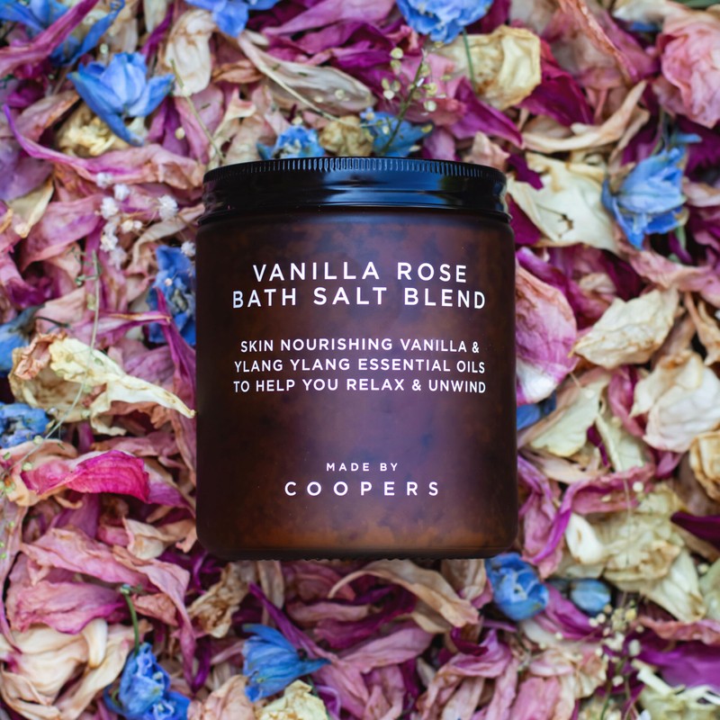 Made by Coopers Vanilla Rose Nourishing Bath Salt Mix with