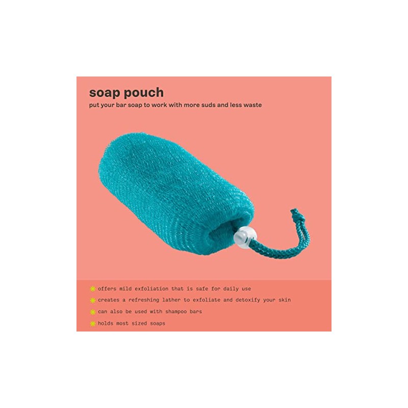 FREEMAN (FRHKR) Soap Saver Bags, Loofah Body Scrubber Bath Sponges