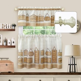 Decorative Window Curtain Rods with Finials, 28 to 48 Inches, 0.75 Diameter - Buono II, Carson Series - Lightweight & Easy to Install, Adjusts Telescopically to Fit Any Window by Achim Home Decor