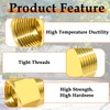 HONSNKS 4 PCS Brass Pipe Fitting 3/8" NPT Female Thread