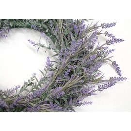 Frost Lavender Wreath 14" Eucalyptus Artificial Fake Decor Home Office Wedding Centerpiece Craft Farmhouse Flower Garden Greenery Door