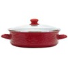 Golden Rabbit Enamelware - Solid Red Pattern - 3qt Saute