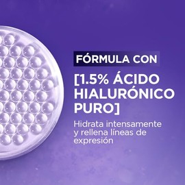 L'Oreal Paris Revitalift Ácido Hialurónico Crema de Noche Hidratante, Hidrata Intensamente y Rellena Líneas de Expresión, 50 ml