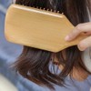 Bamboo Paddle Hairbrush Hair Massage Brush Wooden Anti Static Hair