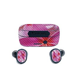 MightySkins Carbon Fiber Skin for Skullcandy Sesh True Wireless Earbuds - Flowers | Protective, Durable Textured Carbon Fiber Finish | Easy to Apply, Remove, and Change Styles | Made in The USA