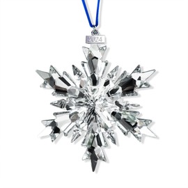 Krisidiva 2024 Annual Edition Silver Snowflake Crystal Christmas Ornaments,Annual Limited Edition Holiday Ornament (JL-Silver)