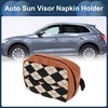 INFINAUTO Car Tissue Holder, Auto Sun Visor Napkin Holder, Car