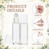 150 Pcs Glass Essential Oil Roller Bottles 10 ml, Clear,White