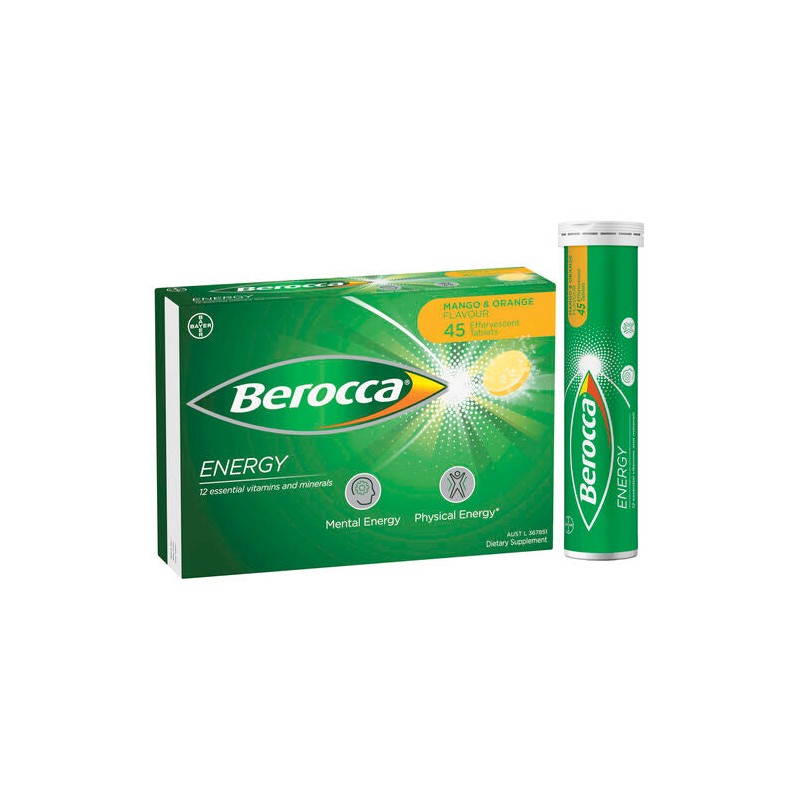 Berocca Energy Vitamin B & C Mango & Orange Flavour