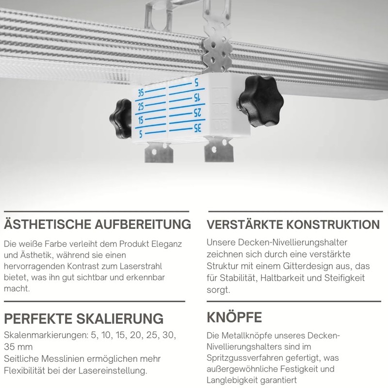 2 x Leveling System for Suspended Ceilings, Quick Installation Tool,