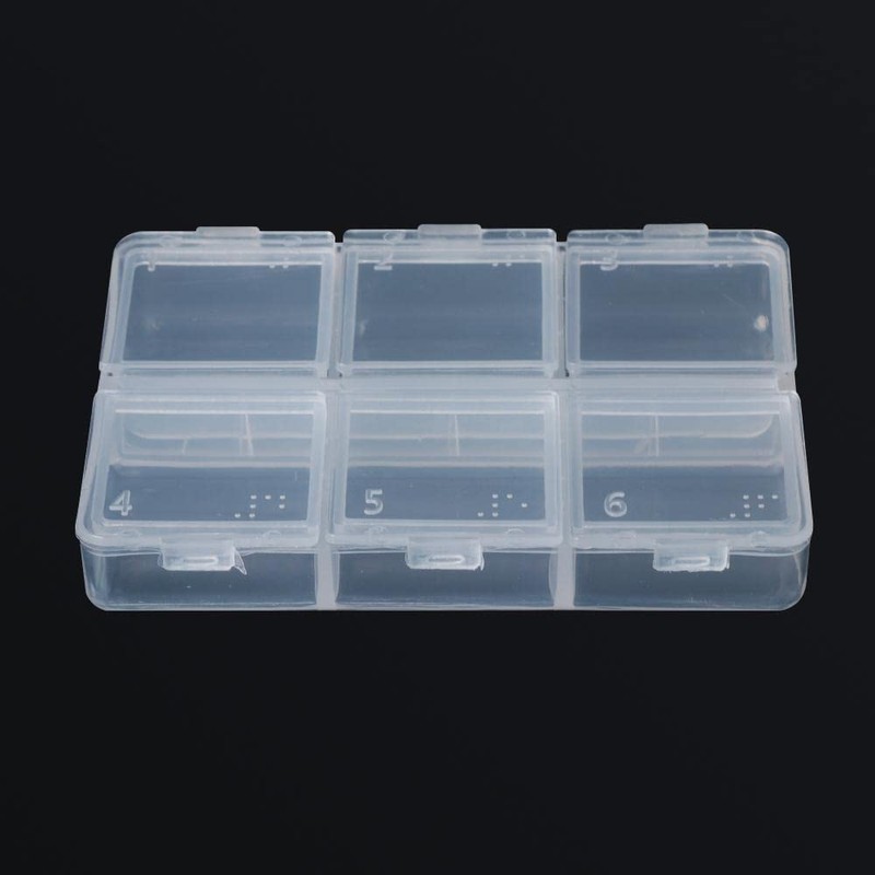 HomeSoGood 4 Pack Clear Weekly Pill Case Storage Box Transparent