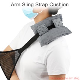 HapiPoppy Neck Pad Strap Cushion for Arm Sling Shoulder Brace Carry Padding Pillow Arm Elbow Wrist Injury Cast Support Arm Sling Strap Cushion for Women Men Minky Dot Dark Gray