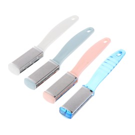 TOVINANNA 4pcs Double-sided Stainless Steel Foot File Pedicure Tool Callus Remover Exfoliator for Cracked Heel
