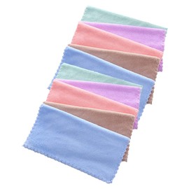 Baluue 10 Pack Face Cloth Soft Microfiber Cleansing Pads for Wash Your Face Makeup Remover Coral Fleece Facial Towel Women Girls