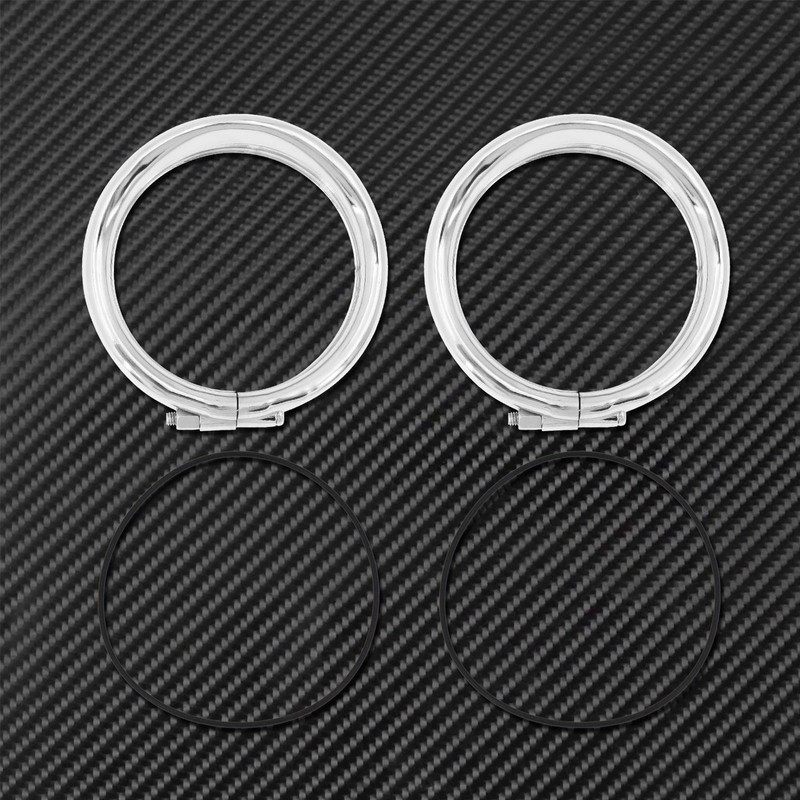 HDBUBALUS Turn Signal Trim Ring Cover Visor Style with Rubber