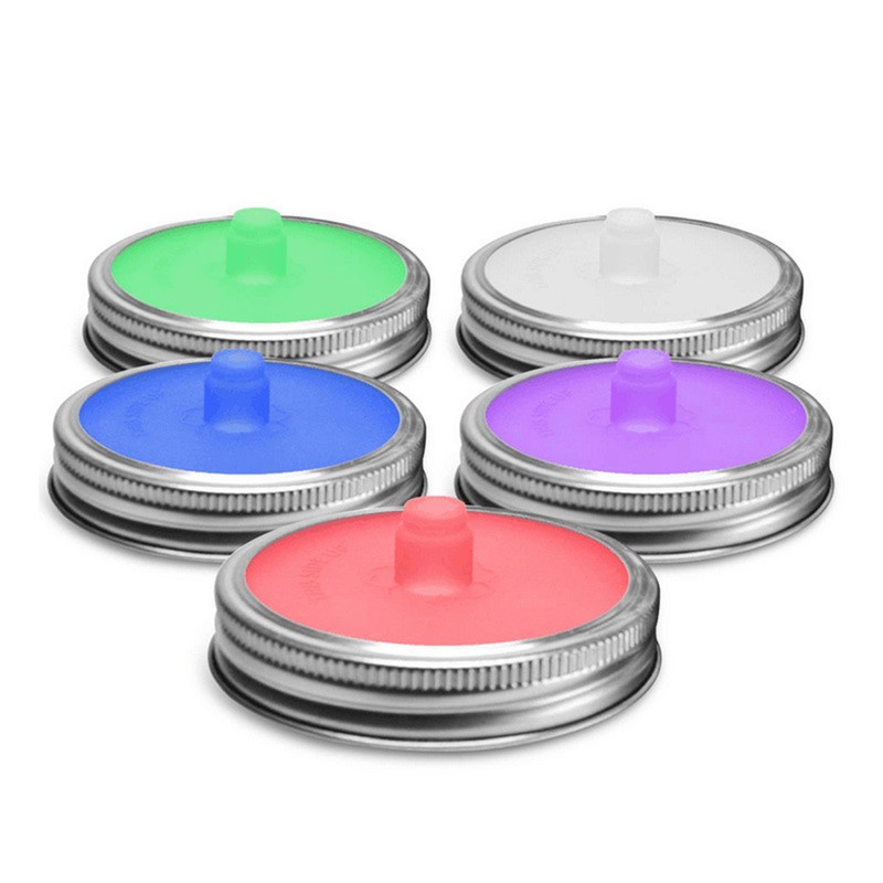 5Pcs Silicone Fermenting Lids for Wide Mouth Jar Food Grade