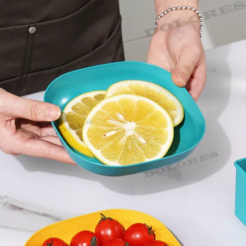 Dolores Platos Plastico Botanero Base Varios Colores Paquete 11 Pcs