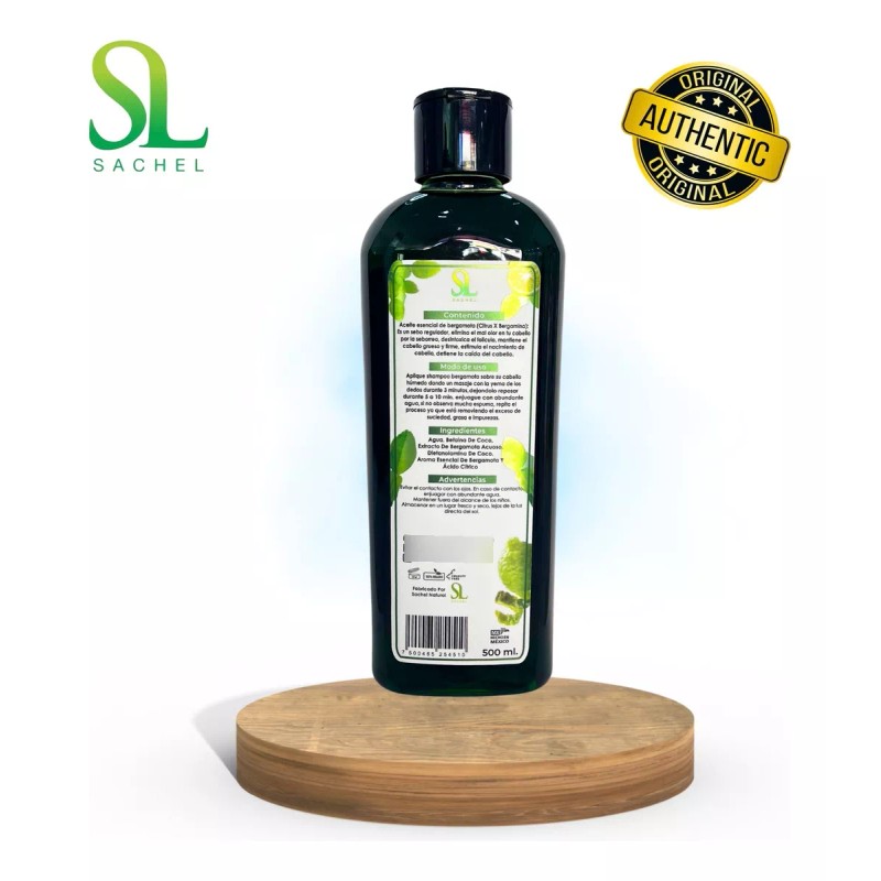 Sachel Shampoo De Bergamota 500ml Calidad Premium.