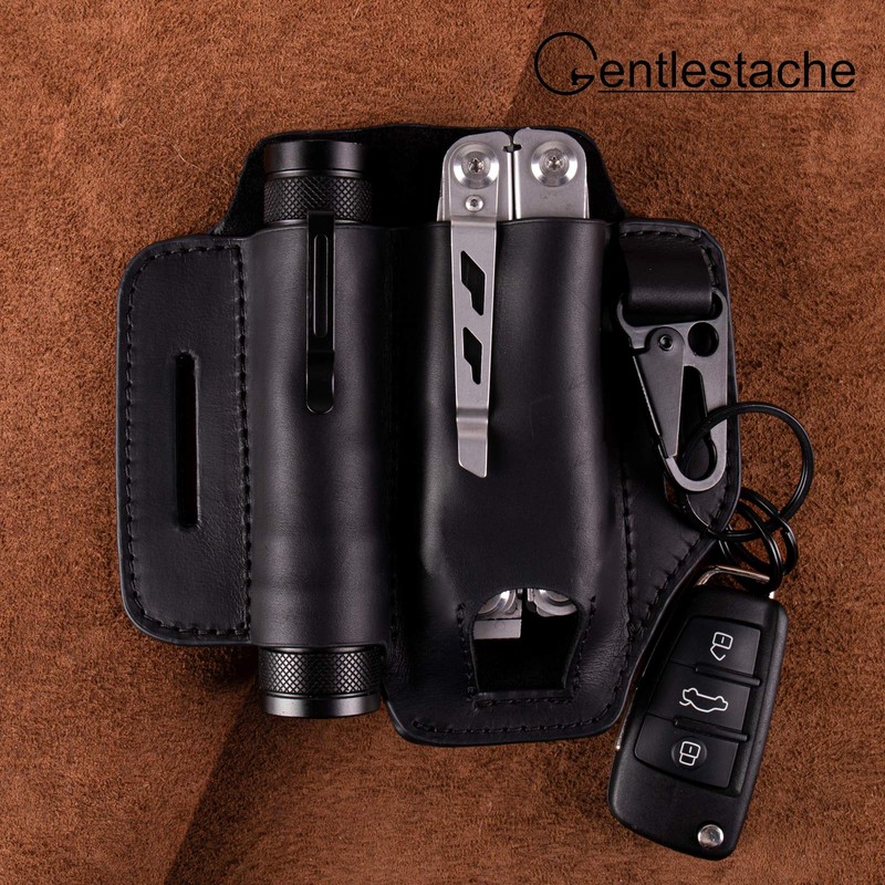 Gentlestache Leather Sheath for Leatherman Multitool - EDC Pocket Organizer