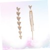 Healeved 1 Pair Asymmetrical Heart Shaped Earrings for Women Lightweight