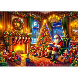 1000 Piece Christmas Puzzle for Adults - The Magic of Christmas Eve Holiday Puzzle, Winter Puzzle 1000 Pieces, Perfect Christmas Décor - Premium Quality, Made in EU by WOODEN.CITY