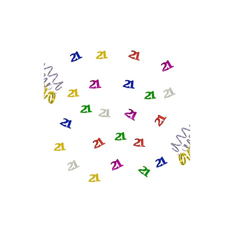Oblique-Unique® 21st Birthday Anniversary Confetti Colourful Table Decoration Scatter Decoration