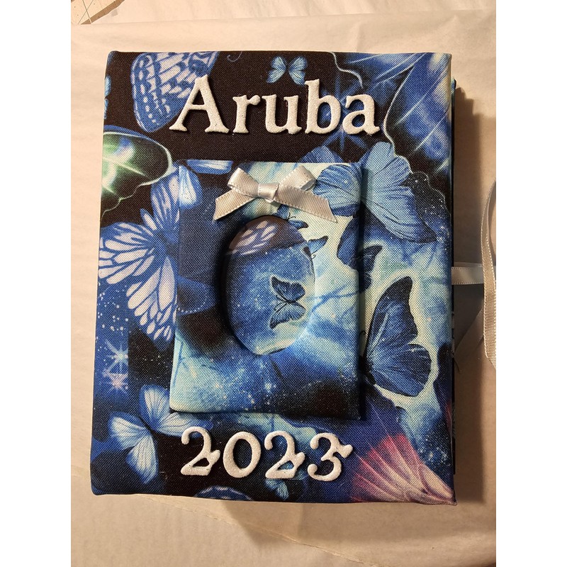 Timeless Treasures Blue Butterfly Photo Album - Holds 100 4