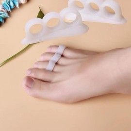 Soft Translucent Toe Separator Cushion Protector for Foot Care Pad 8ea