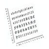 4 Sheets Gothic Number and Letter Tattoo Stickers, Small Removable