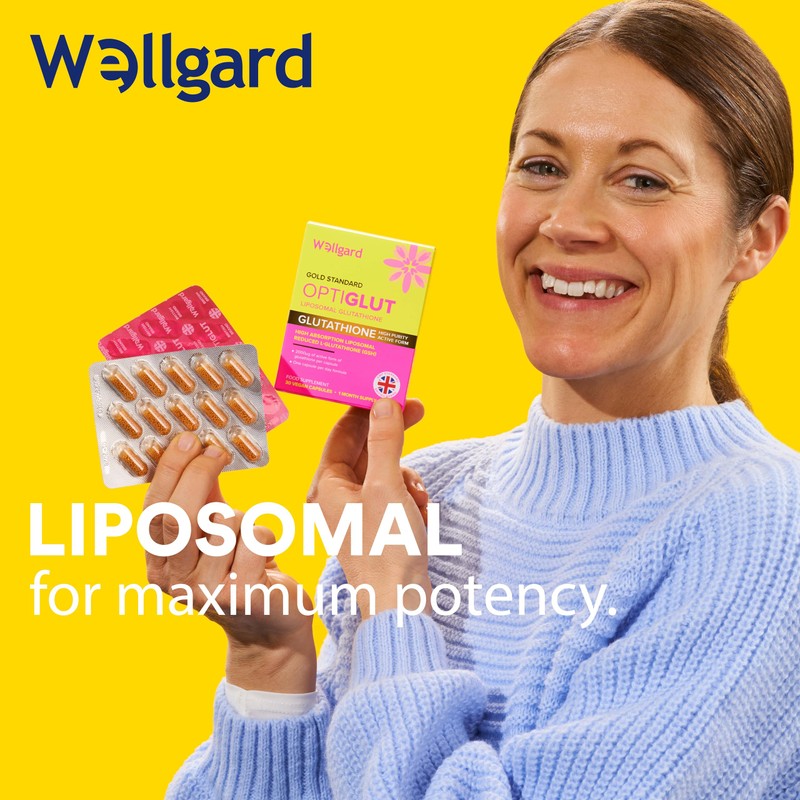Liposomal Glutathione 200mg, Wellgard Optiglut - High Absorption Reduced L-Glutathione