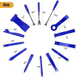 GOOACC 330Pcs Trim Removal Tool, Auto Push Pin Bumper Retainer Clip Set Fastener Terminal Remover Tool Adhesive Cable Clips Pry Kit Car Panel Radio Removal Auto Clip Pliers, Blue