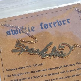 Unbranded Taylor Swift Eras Tour “Speak Now” Swiftie Friendship Necklace Silver Tone New