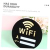 LALAFINA WiFi Sign Emblems Office Decor Black Trim Large WiFi