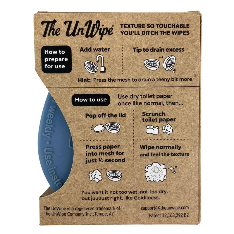 The UnWipe – Textured, Portable, Septic-Safe Tush Cleaning Instead of