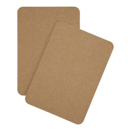 DIN A5 Blank Card Set with Round Corners for Crafts and DIY 300 g/m² Photo Card Kraft Paper Grass Paper (Kraft Paper 300 g/m², 50 Cards)